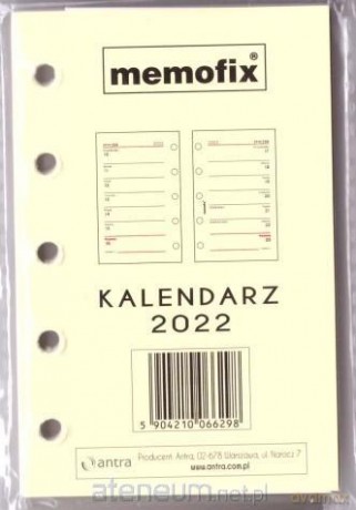 Kalendarz 2022 wkład A7 MEM/M/TNS [KALENDARZ]