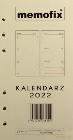 Kalendarz 2022 wkład B6 MEM/ST/TDW [KALENDARZ]