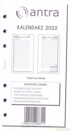 Kalendarz 2022 wkład B6 ST/DNS [KALENDARZ]