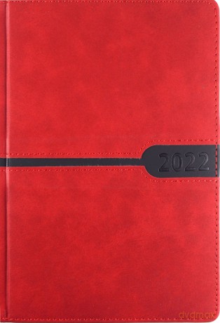 Kalendarz książkowy 2022 A5 czerwony [KALENDARZ]