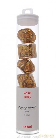 Komplet kości RPG złote Gęsty rdzeń [GRA]