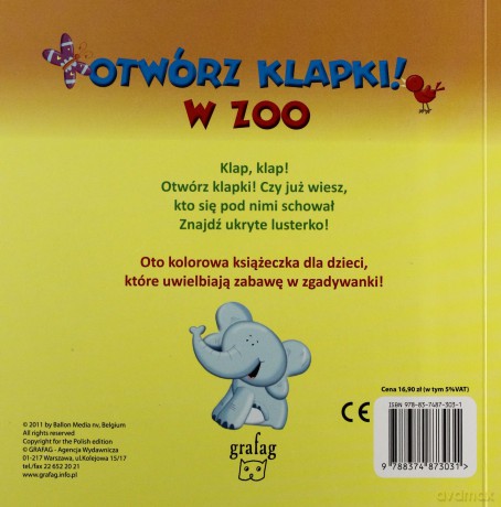 Otwórz Klapki W Zoo (twarda) [KSIĄŻKA]