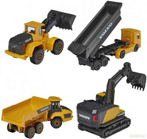 Majorette Zestaw Volvo Construction 4 sztuki