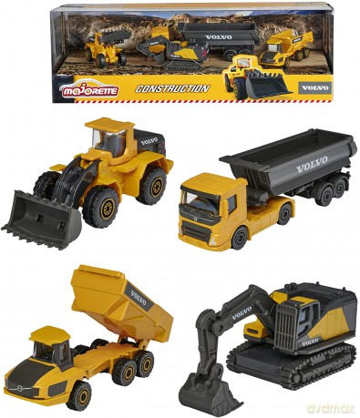 Majorette Zestaw Volvo Construction 4 sztuki