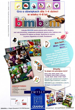 Bim Bom - gra dźwiękowa. Gra Planszowa [GRA PLANSZOWA]