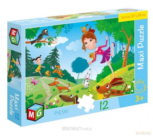 Maxi 12 el. Pieski [PUZZLE]