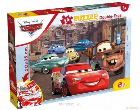 Puzzle dwustronne Plus 24 el.Auta [PUZZLE]