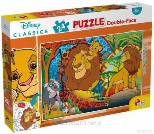 Puzzle dwustronne Plus 24 el.Król Lew [PUZZLE]