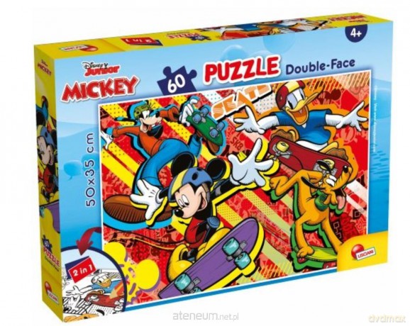Puzzle dwustronne Plus 60 el.Myszka Miki [PUZZLE]