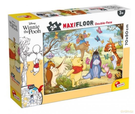 Puzzle podłogowe dwustronne Maxi 24 el.Kubuś Puchatek [PUZZLE]