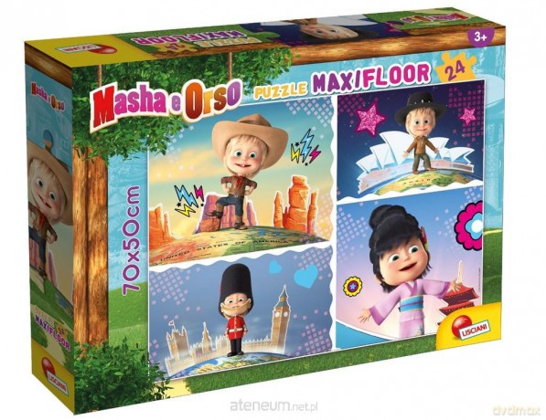 Puzzle podłogowe Maxi 24 el.Masza i Niedźwiedź 1 [PUZZLE]
