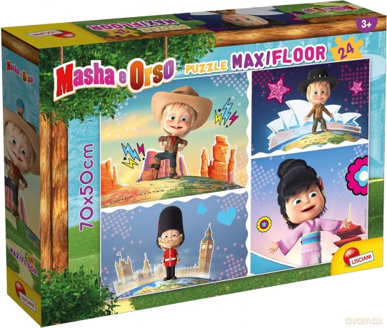 Puzzle podłogowe Maxi 24 el.Masza i Niedźwiedź 1 [PUZZLE]