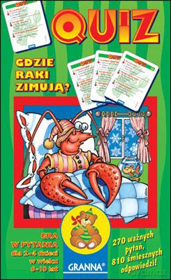 Quiz Gdzie Raki Zimują Gra Planszowa [GRA PLANSZOWA]
