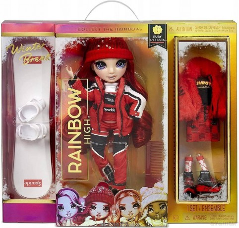 Rainbow High Winter Break Fashion - Ruby (3 szt)