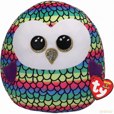 Squish-a-Boos Owen wielobarwna sowa 22 cm