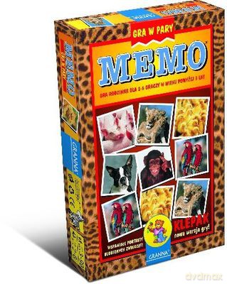 Memo Gra W Pary Gra Planszowa [GRA PLANSZOWA]