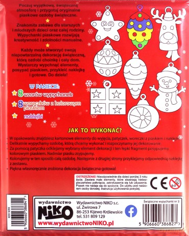 Świąteczne wypychanki piaskowe - pakiet 3
