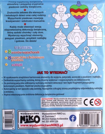 Świąteczne wypychanki piaskowe - pakiet 4