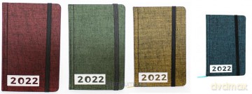 Terminarz 2022 tyg. 9x14 Płótno 3D z gumką MIX [KALENDARZ]