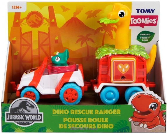Toomies jeep z dino przyczepą Jurassic World