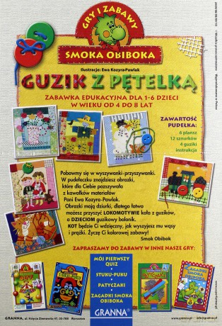 Guzik Z Pętelką Smoka Obiboka Gra Planszowa (twarda) [GRA PLANSZOWA]