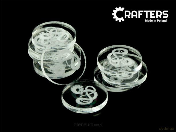 Znaczniki akryl transparentne smok v2 22x3mm 10 szt [GRA]