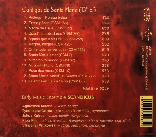 Scandicus: Cantigas De Santa Maria [CD]