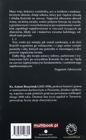 Rys dziejów świętego soboru trydenckiego - Antoni Brzeziński [KSIĄŻKA]
