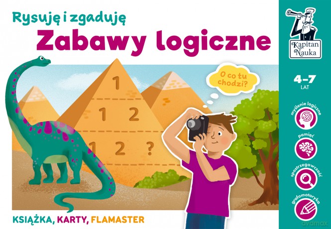 Zabawy logiczne. Rysuję i zgaduję. Kapitan Nauka - Monika Sobkowiak [KSIĄŻKA]