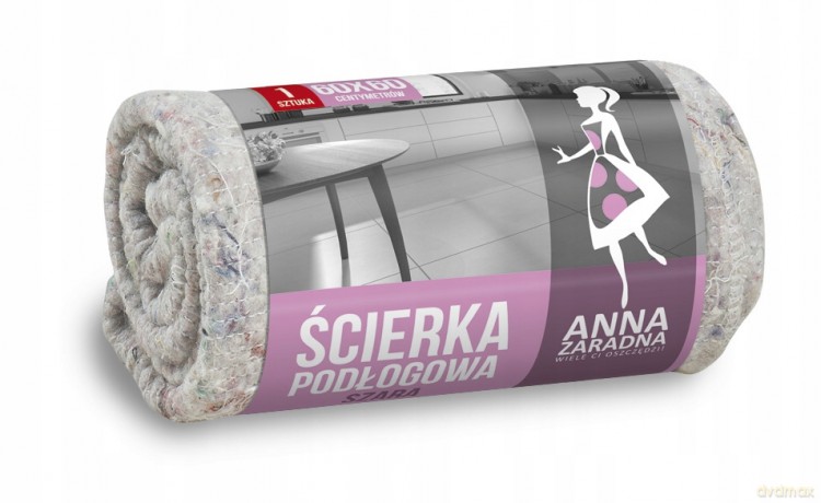 ANNA ZARADNA Ścierka Podłogowa Szara 60X60 cm