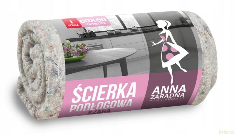 ANNA ZARADNA Ścierka Podłogowa Szara 60X60 cm