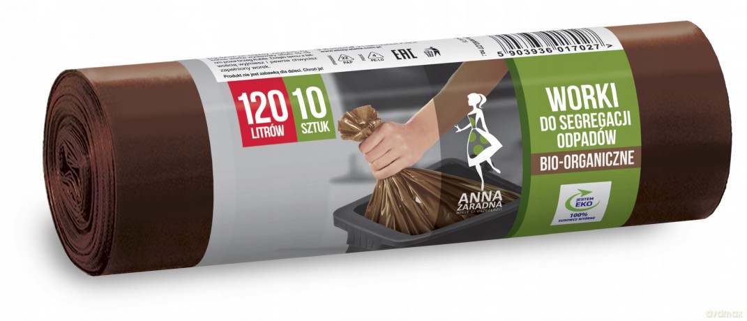 ANNA ZARADNA Worki 120L Bio Na Odpady Brazowe A`10