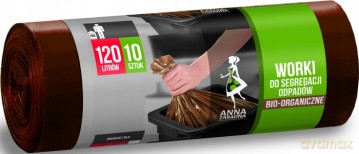 ANNA ZARADNA Worki 120L Bio Na Odpady Brazowe A`10