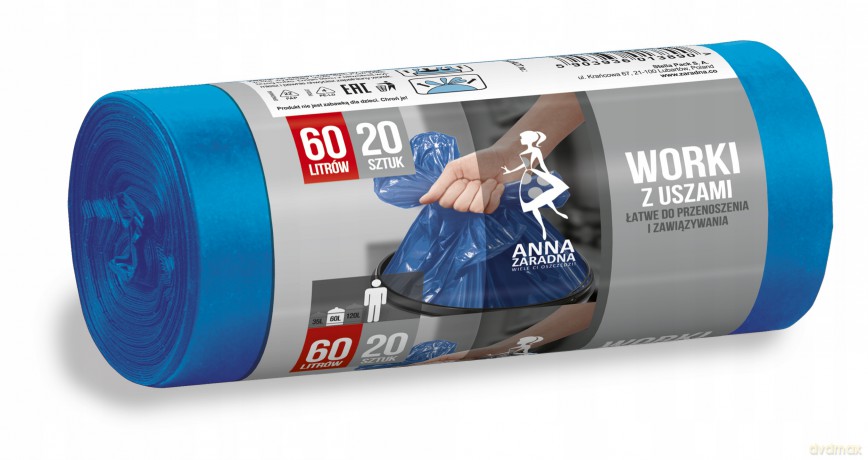 ANNA ZARADNA Worki N/Sm 60L A`20 Z Usza&