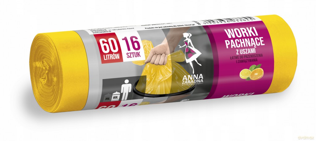 ANNA ZARADNA Worki Z Uszami Cytrus 60L A`16
