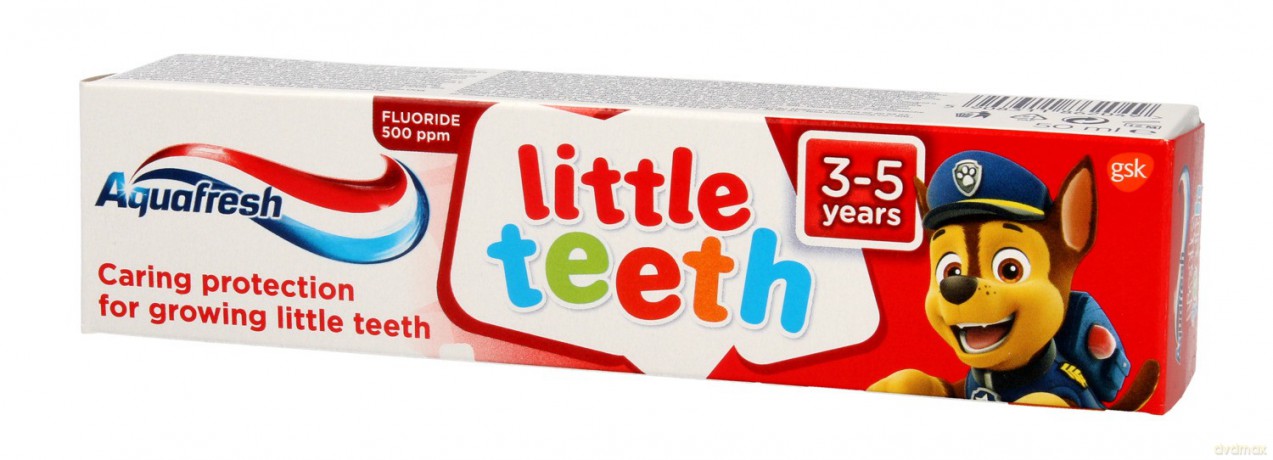 Aquafresh Pasta do zębów dla dzieci Little Teeth 3-5 lat Psi Patrol 50 ml