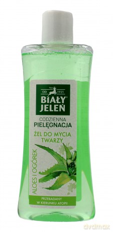 Biały Jeleń Codzienna Pielęgnacja Żel do mycia twarzy Aloes i Ogórek 265 ml