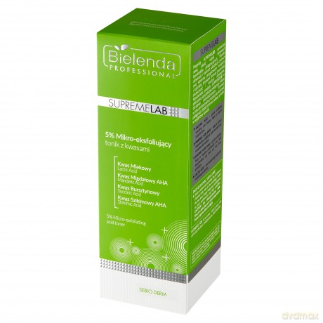 Bielenda Professional Supremelab Sebio Derm 5% Mikro-eksfoliujący tonik z kwasami 200 ml