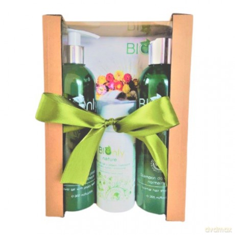 BIOnly Zestaw prezentowy nr 3 (szampon Organic 300 ml+krem do rąk nature 100 ml+żel pod prysznic 300 ml)
