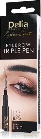 Delia Cosmetics Eyebrow Expert Piórkowy Marker do brwi - kolor czarny