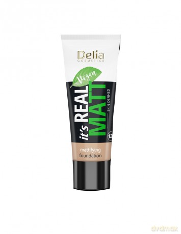 Delia Cosmetics It`s Real Matt Podkład matujący odżywczo-nawilżający nr 102 Natural 30 ml