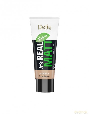 Delia Cosmetics It`s Real Matt Podkład matujący odżywczo-nawilżający nr 105 Honey 30 ml