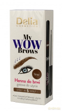 Delia Cosmetics My Wow Brows Henna do brwi - brązowa 6ml
