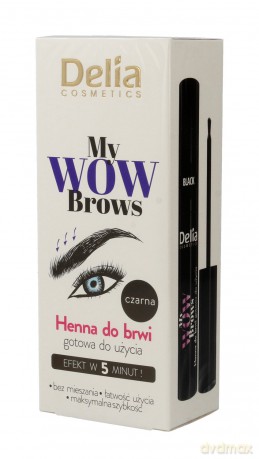Delia Cosmetics My Wow Brows Henna do brwi - czarna 6ml