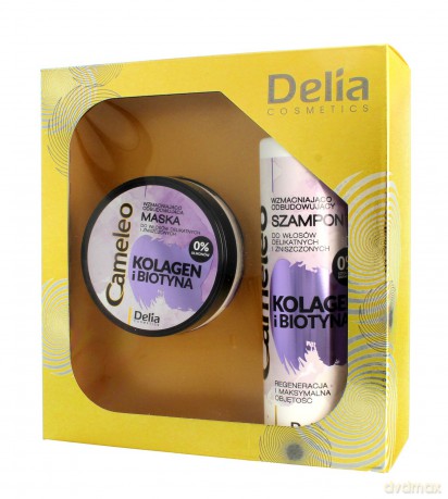 Delia Cosmetics Zestaw prezentowy Cameleo Kolagen i Biotyna (szampon 250 ml+maska 200 ml)