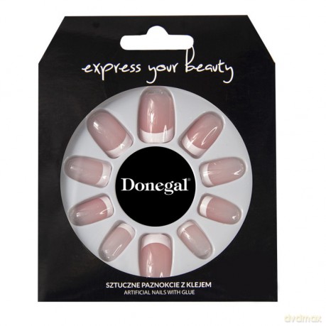 DONEGAL SZTUCZNE PAZNOKCIE z klejem Express Your Beauty (3040)-28 szt