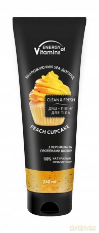ENERGY OF VITAMINS Peeling-żel do ciała Peach Cupcake 240 ml