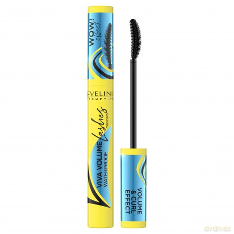 Eveline Viva Volume Lashes Waterproof Maskara do rzęs pogrubiająco-podkręcająca - black 10 ml