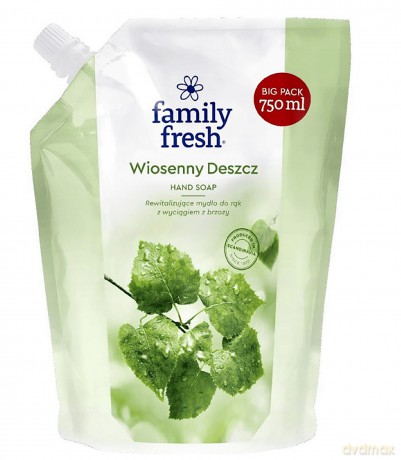 Family Fresh Rewitalizujące Mydło do rąk Wiosenny Deszcz 750 ml - zapas