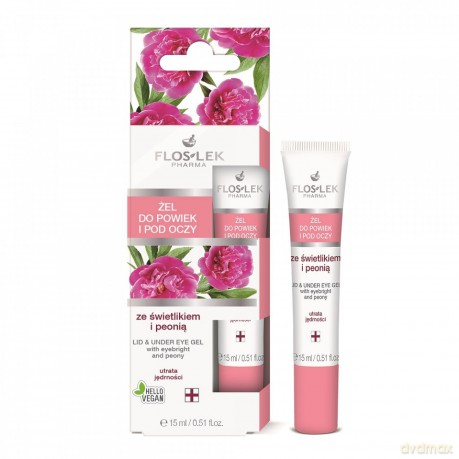 Floslek Pharma Żel ze świetlikiem i peonią na powieki i pod oczy w tubce 15 ml